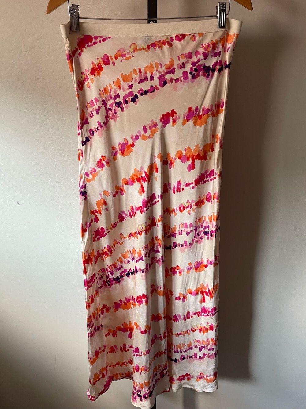 Culture EcoVero Viscose Abstract Watercolor Slip Maxi Skirt Large